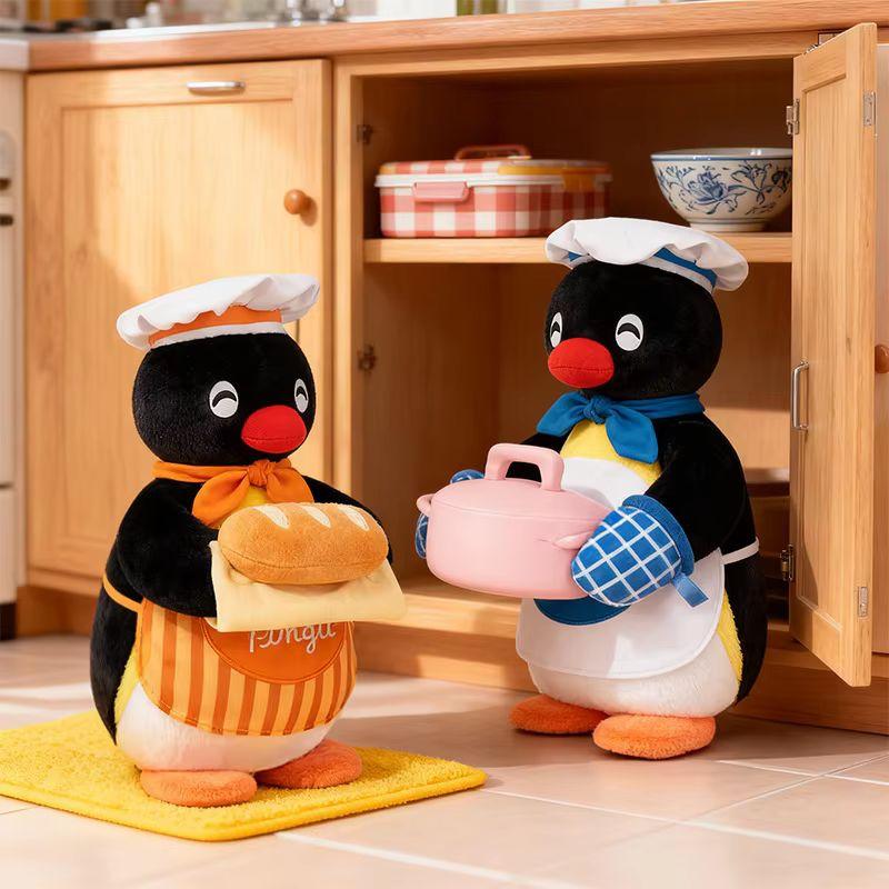 30Cm Plush Toy Cooking Series Chef Penguin Cute Baking Themed Girls Room Decor Soft Stuffed Doll Girlish Couple Anniversary Gift