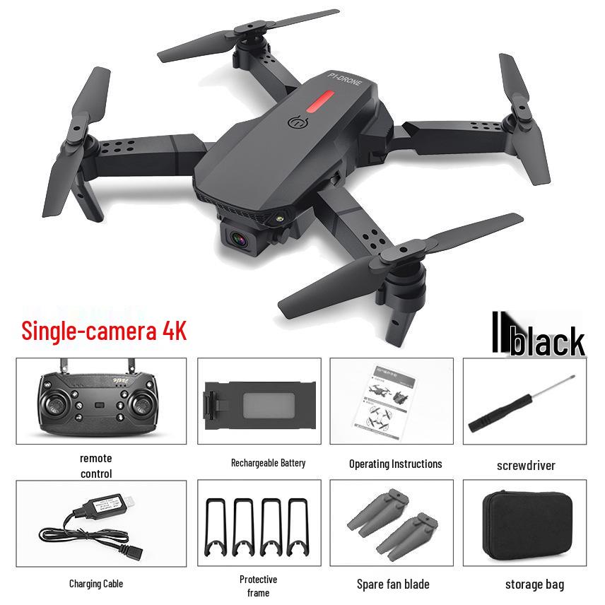 E88 Mini Foldable Brushless Drone with Optical Flow & Remote Control for Aerial Photography