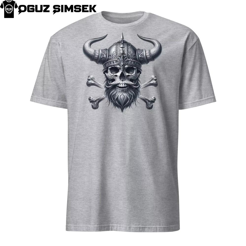 

Унисекс футболка с черепом и костями викинга | Футболка норвежского воина | Короткий рукав S