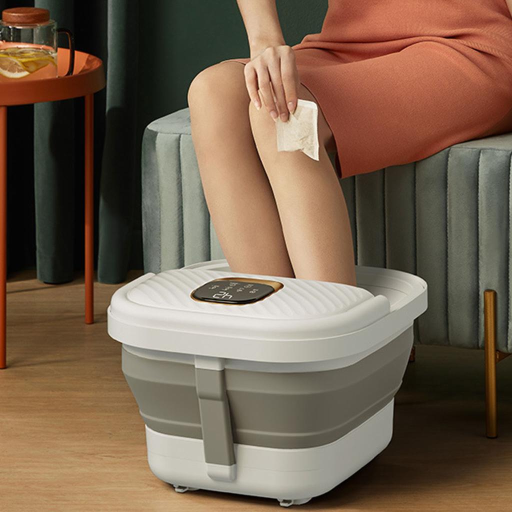 Masażer do stóp z funkcją spa i podgrzewaniem, PP TPE, składana elektryczna wanna do moczenia stóp z wałkiem masującym dla dzieci