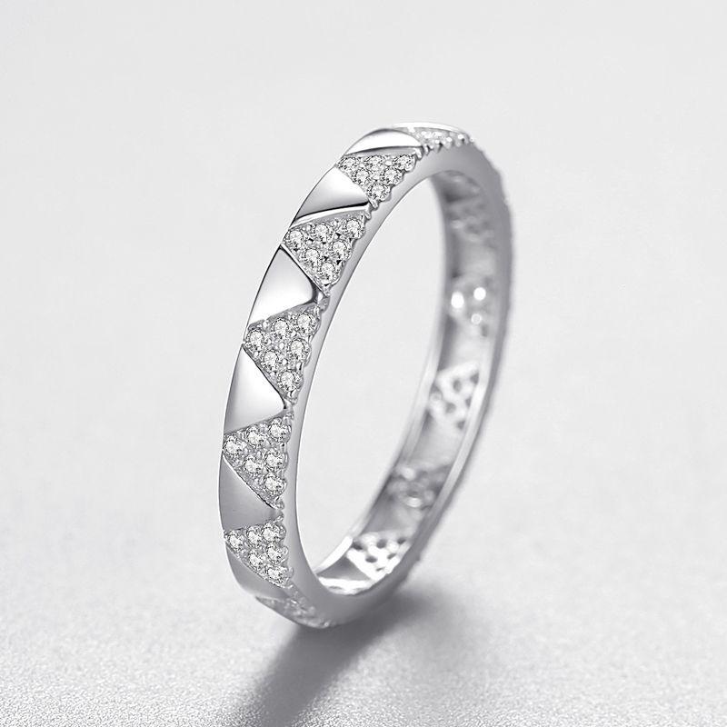 Tancise Classic 925 Sterling Silver  Zircon Ring Ladies Jewelry Wedding Promise Party Gift