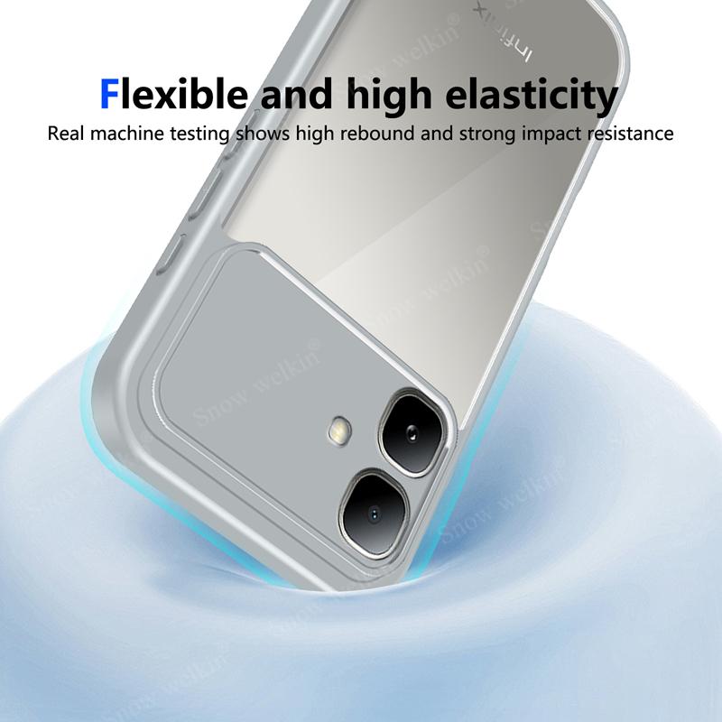 Transparent Silicone Case For Infinix Smart 20 Smart20 4G PC Back TPU Bumper Shockproof Clear Phone Cases Cover
