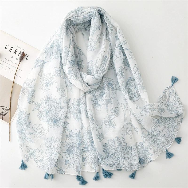 Bohemian Ethnic Style Sunscreen Scarf Beach Shawls Arabian Scarf Middle East Dubai Turkey Palestinian Hijab Scarves