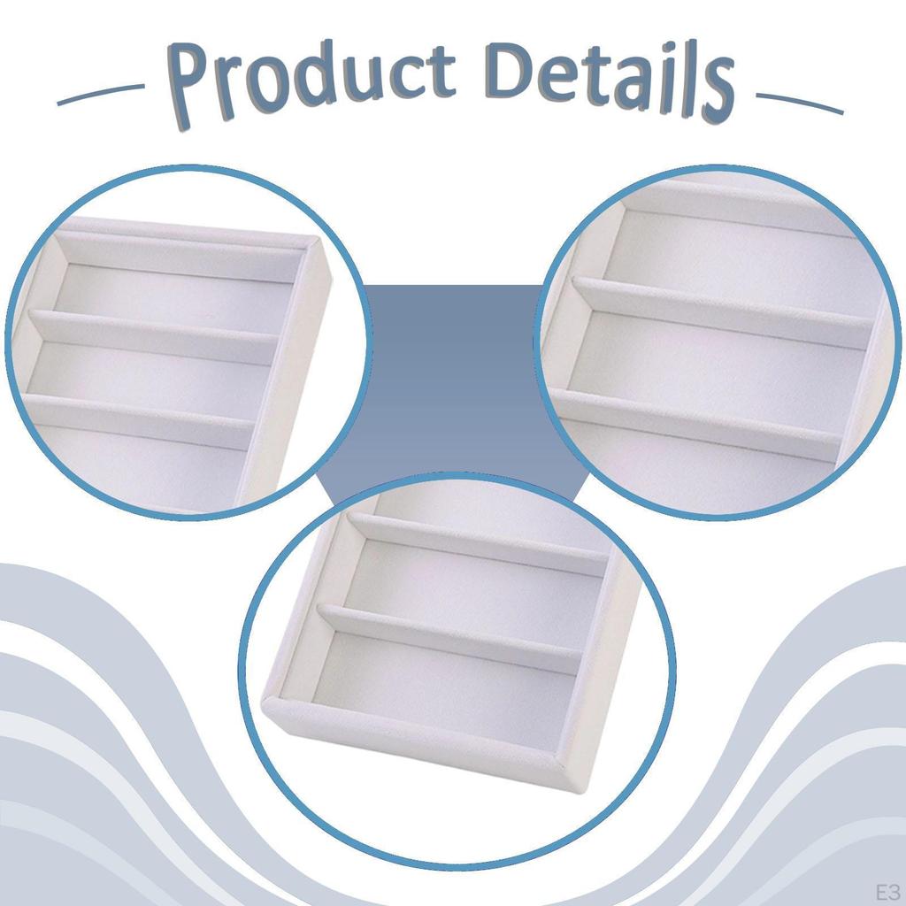 6-Compartment Eyeglass Display Tray, Portable Sunglasses Storage Box, Jewelry Box for