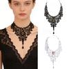 Elegant Beaded Lace Neck Piece Vintage Style Adjustable For Women Party Wedding Accessory