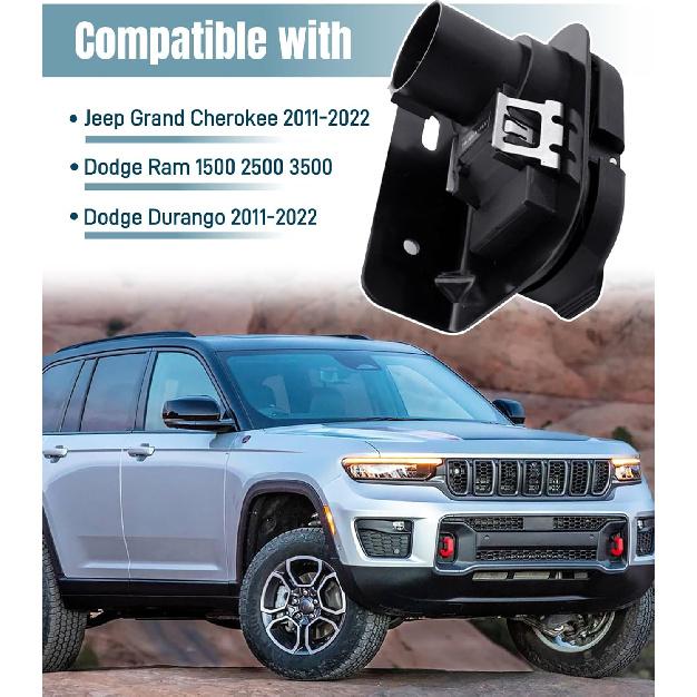 7-Way Trailer Wiring Connector Plug Fit for Dodge Durango 2011-2022 Dodge Ram 1500 2500 3500 Jeep Grand Cherokee 2011-2022 Replace 56055632AC