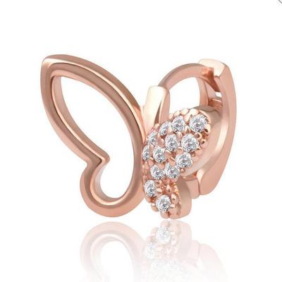 Schmetterling 14K Gold Nadel Cubic Roségold Ring Piercing (S8539484)