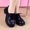 Spring and autumn British style small leather shoes platform sole soft sole single shoes casual shoes