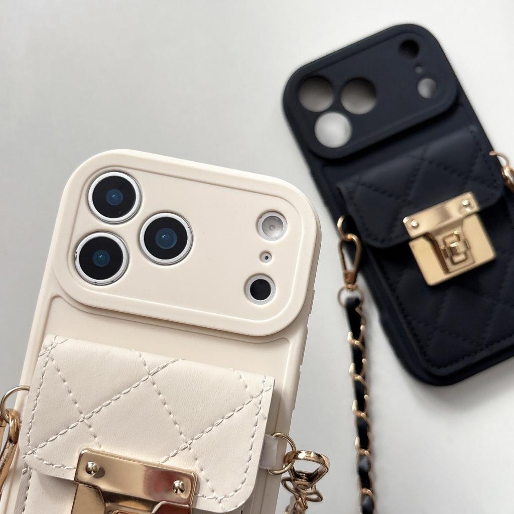 Leather Crossbody Phone Case for IPhone 17 Air 16 15 Plus 14 11 13 12 7 8 Pro Max Wallet Card Holder Protective Shockproof Cover