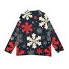Women's Casual Christmas Print Long Sleeve Button-Up Knit Cardigan Sweater Coat for Holiday Wear