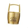 Chinese Style Treasure Bucket Metal Flowerpot Statue Rice Vat Decoration Collectible Craft Vase
