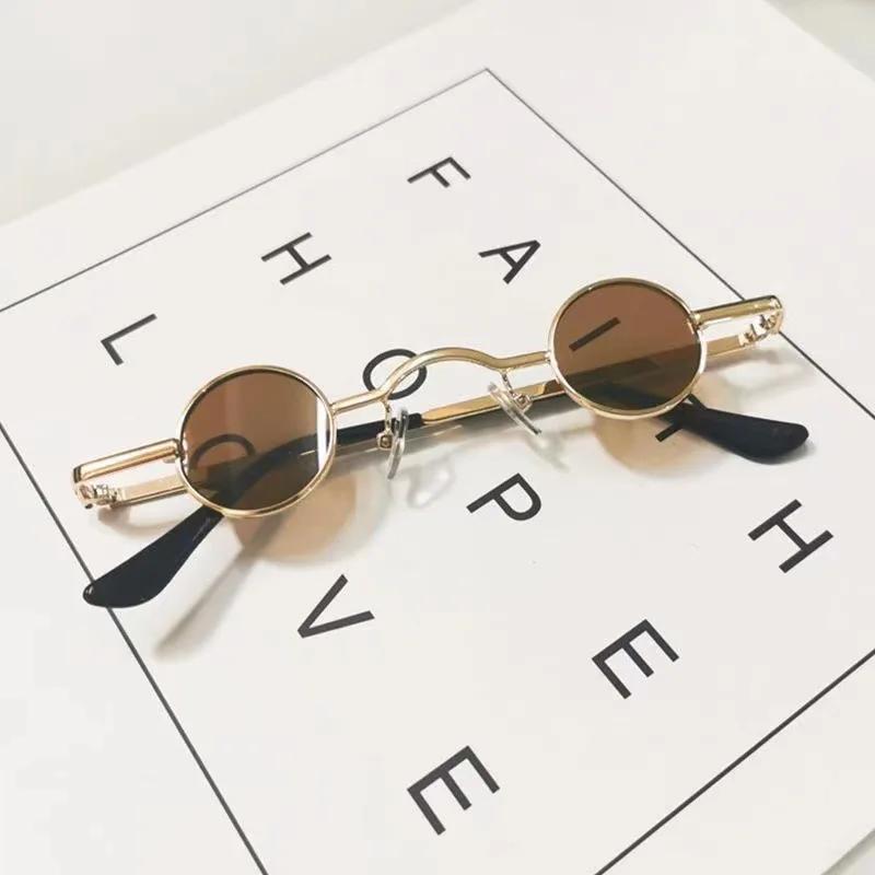 Latest Party Colorful Super Small Spectacle Frame Frame Circular Vintage Sun Glasses Glasses for Men and Ladies Mini Round Frame Eyeglasses Hip Hop