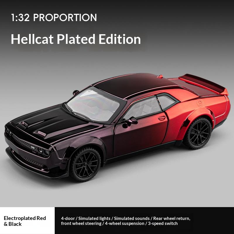 Challenger Hellcat STR alloy car imitates real American muscle car model boy toy car collection ornaments