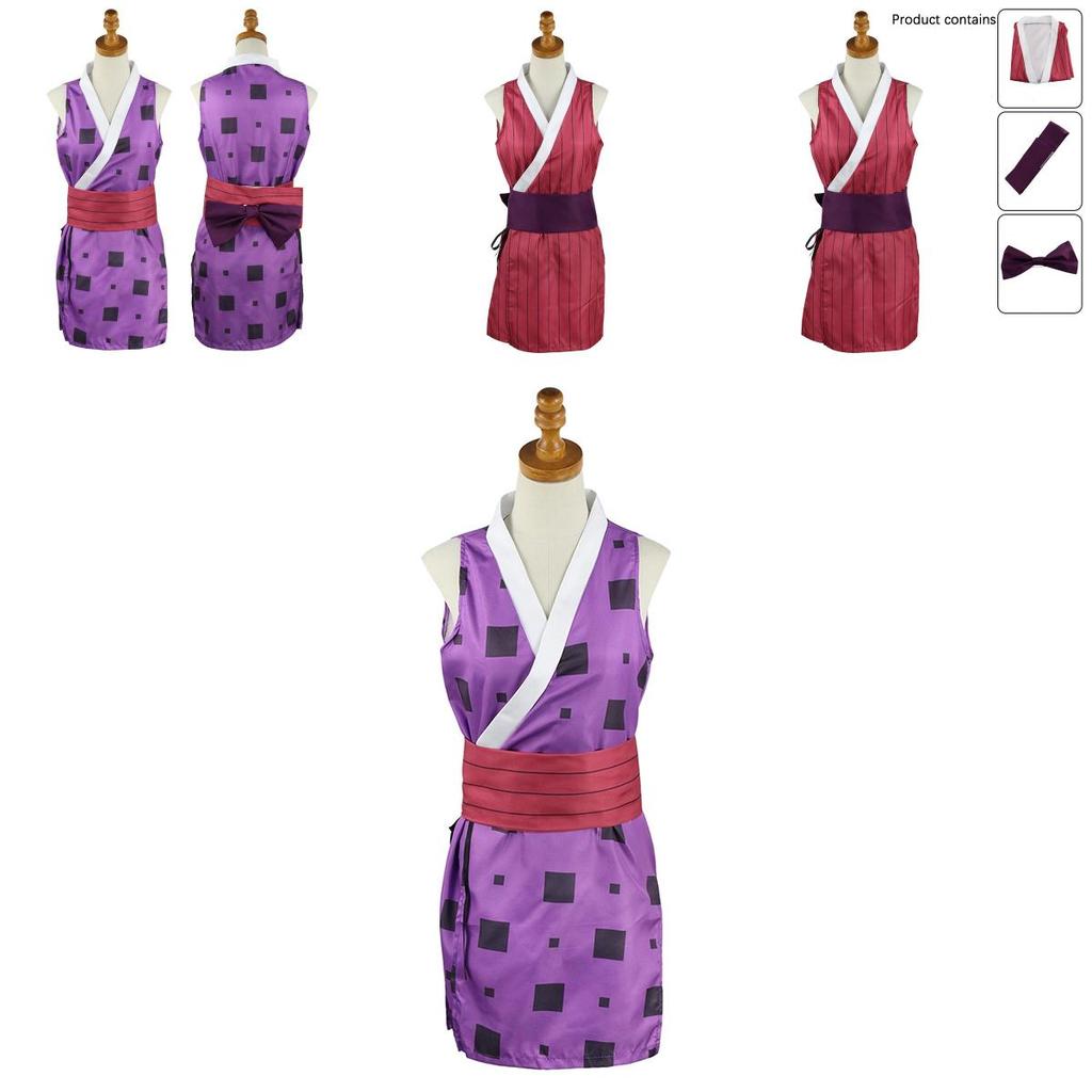 Demon Slayer Uzui Tengen Halloween Cos Skirt Set For Women High Quality And Breathable