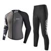 Mens Rash Guard Set UV Protection Long Sleeve Swimwear Surfing Snorkeling Diving Water Sports
