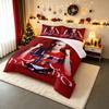 Duvet Cover Set Erling Haaland Norway 9 Red Jersey Meditation Fist Pose Double Exposure Poster Football Art Print for Men Fan Gift