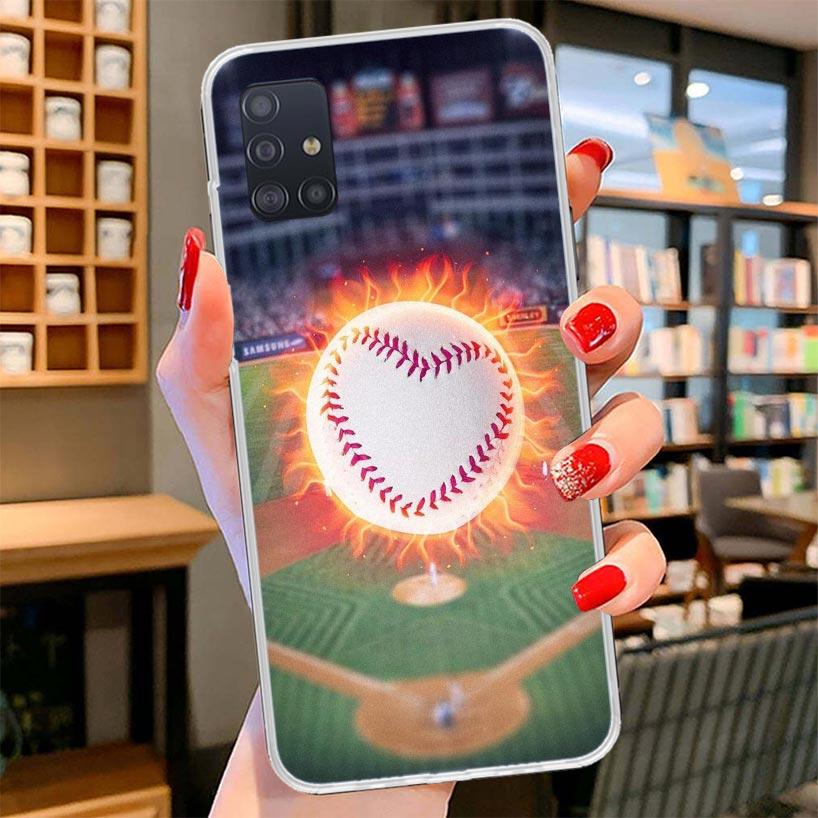 Baseball Sport Cover Phone Case For Samsung Galaxy A12 A22 A32 A52 A72 A02S Phone Case Note 20 Ultra 10 S10 Plus A51 A71 A50S A2