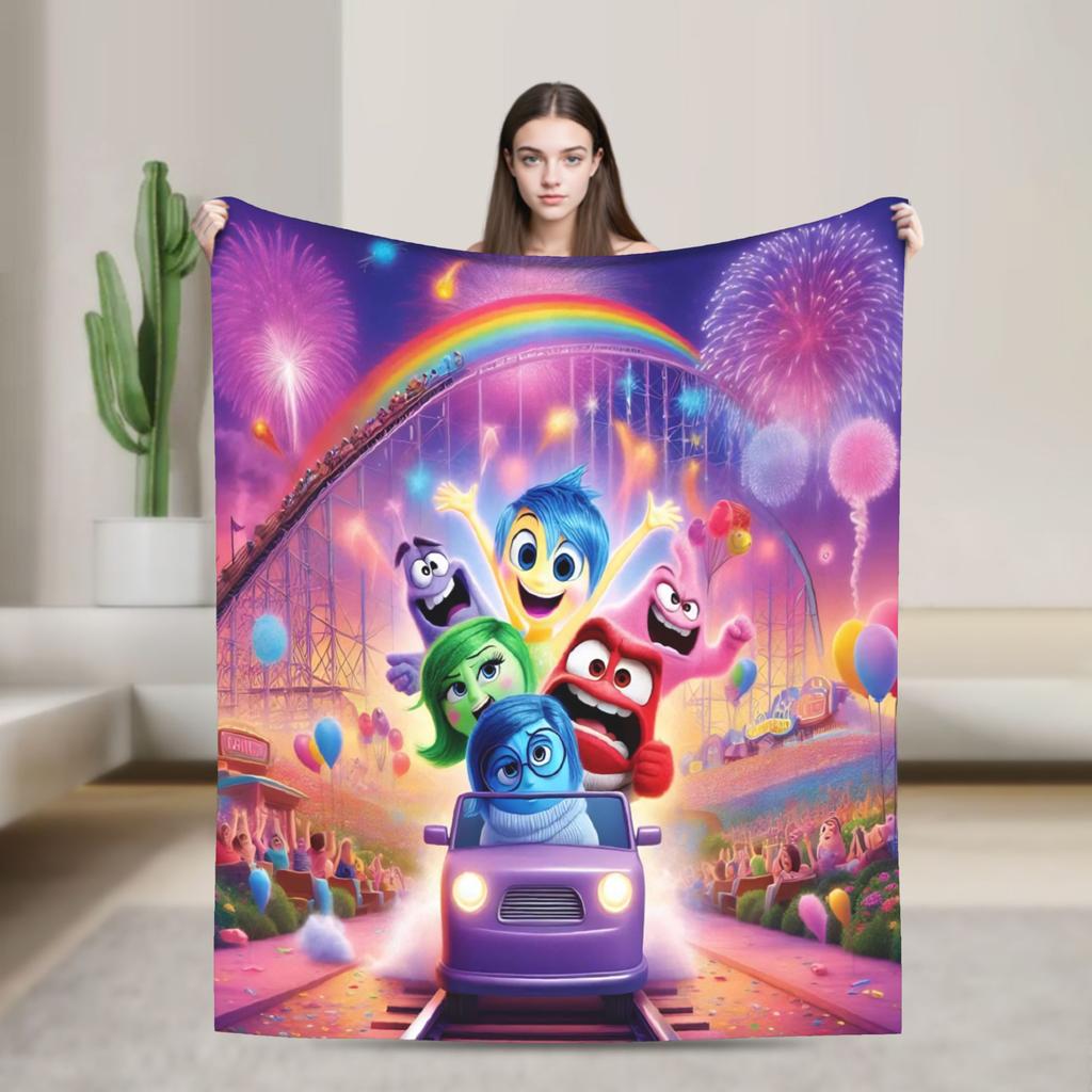 I-InsideS O-Out Blanket Quality Super Warm Throw Blanket Winter Children Couch Chair Sofa Bed Print Bedspread
