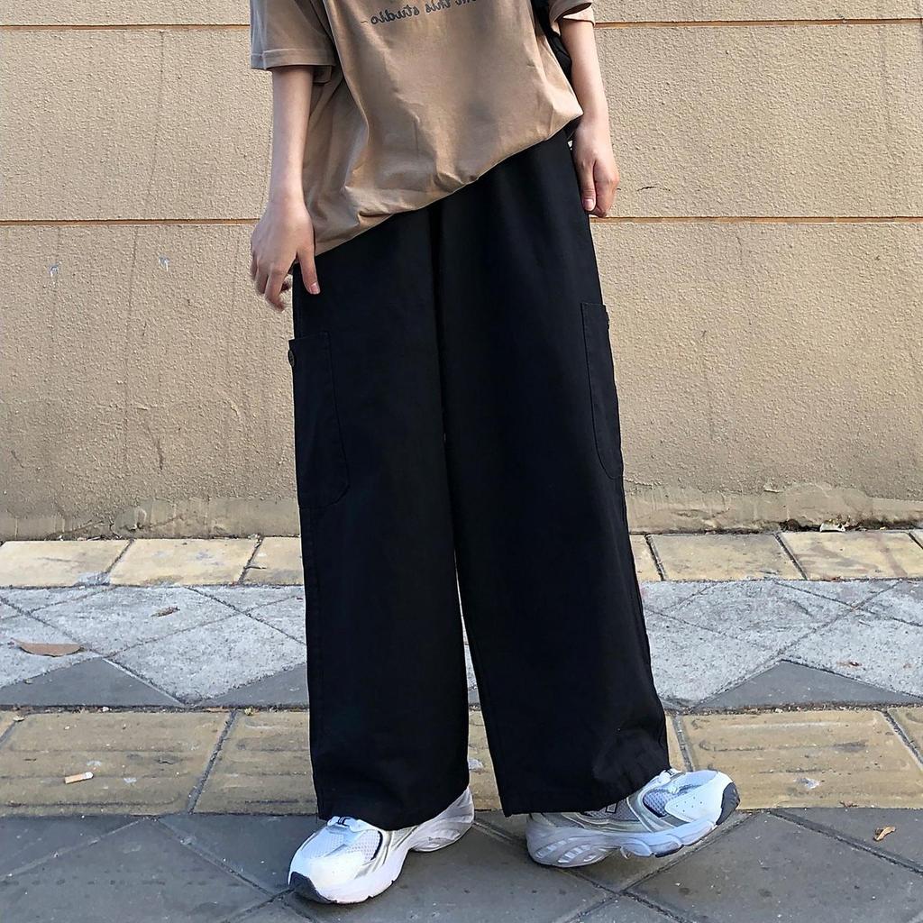 Plus Size Japanese-Style Retro Wide-Leg Work Pants for Women - Spring Collection