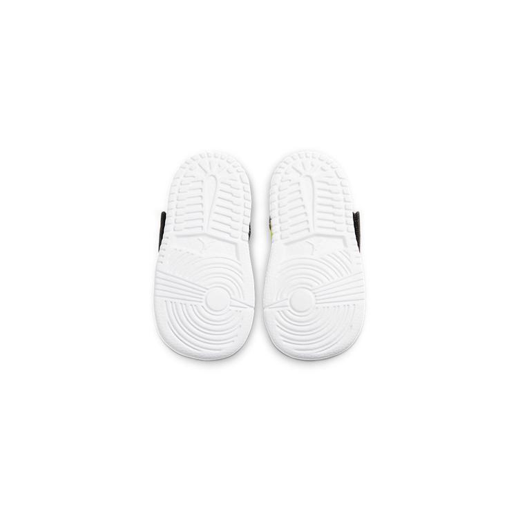 Air Jordan Sky Jordan 1 Toddler 'Composition Notebook - Laser Crimson' (Unisex) Black / Volt / White / Laser Crimson Toddler Shoes BQ7196 009