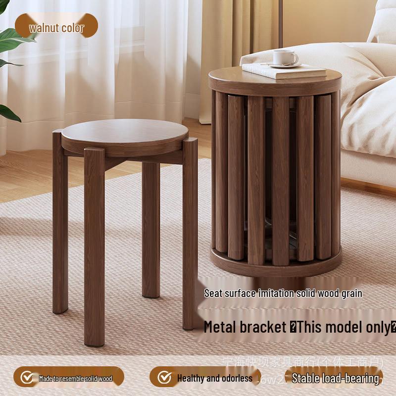 Solid Wood Stackable Stool for Home, Dining, or Coffee Table Use