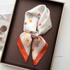 Fashion Imitation Silk Square Scarf For Women Floral Printed Scarves Bandanas Luxury Hijab Neckerchief Elegant  Shawl Wraps