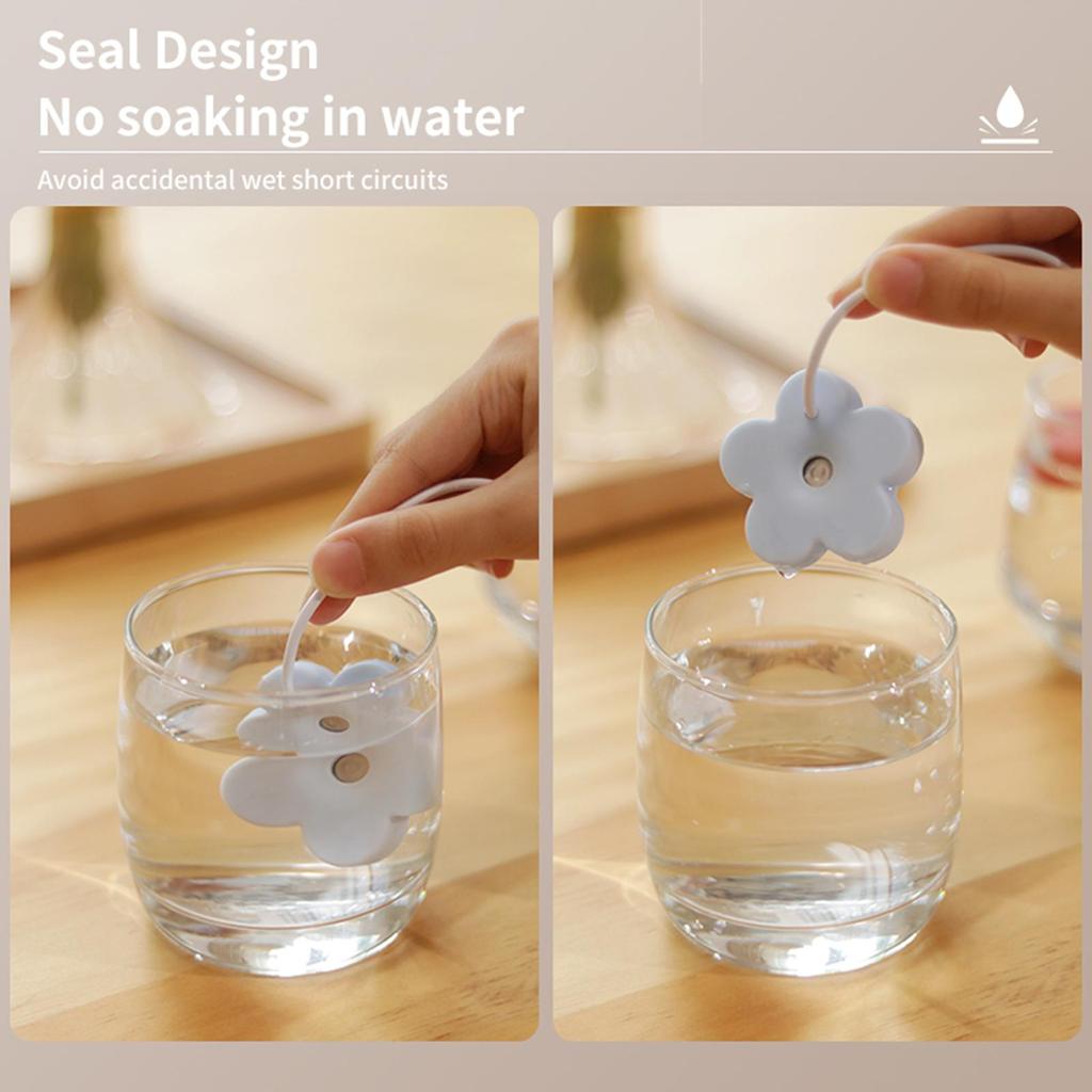 Tragbarer USB-Luftbefeuchter in Blütenblattform, Mini-Ultraschall-Aromatherapie-Luftbefeuchter, Diffusoren für Zuhause, Winterreiniger, Humificador