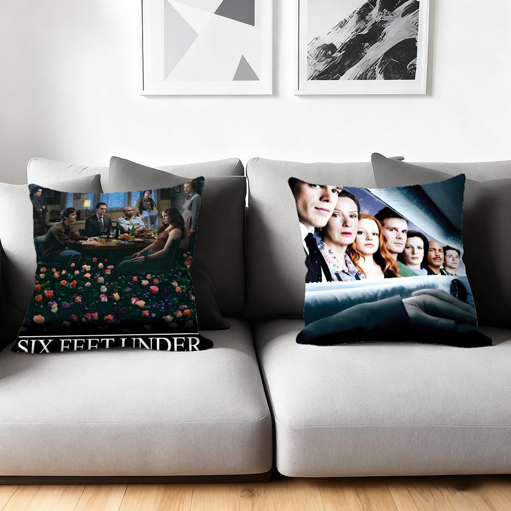 Cushion Cover Silky Short Plush Home Sofa Cushion Cover - Invisible Zipper Home Decoration Six Feet Under TV Series