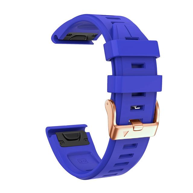 Replacement Silicone 20mm Watch Band For Garmin Fenix 6S 6SPro 5S Plus 7S Pro Wristband Quickfit Rose Gold Buckle Bracelet Strap