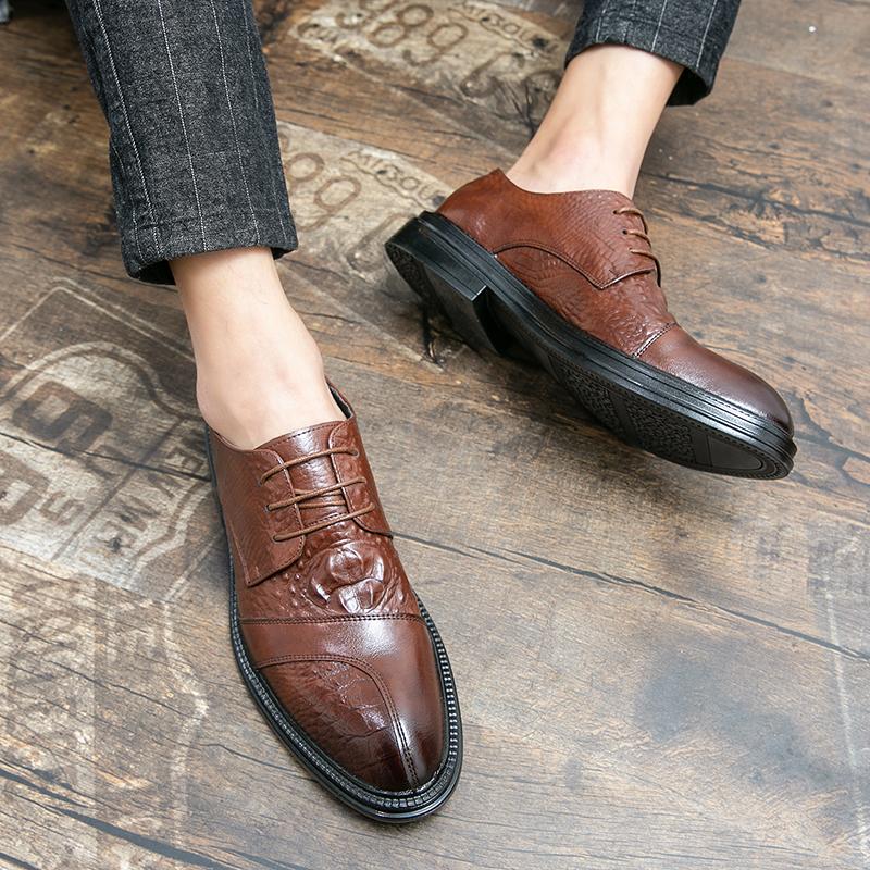 Модные мужские туфли на шнуровке — фото 6