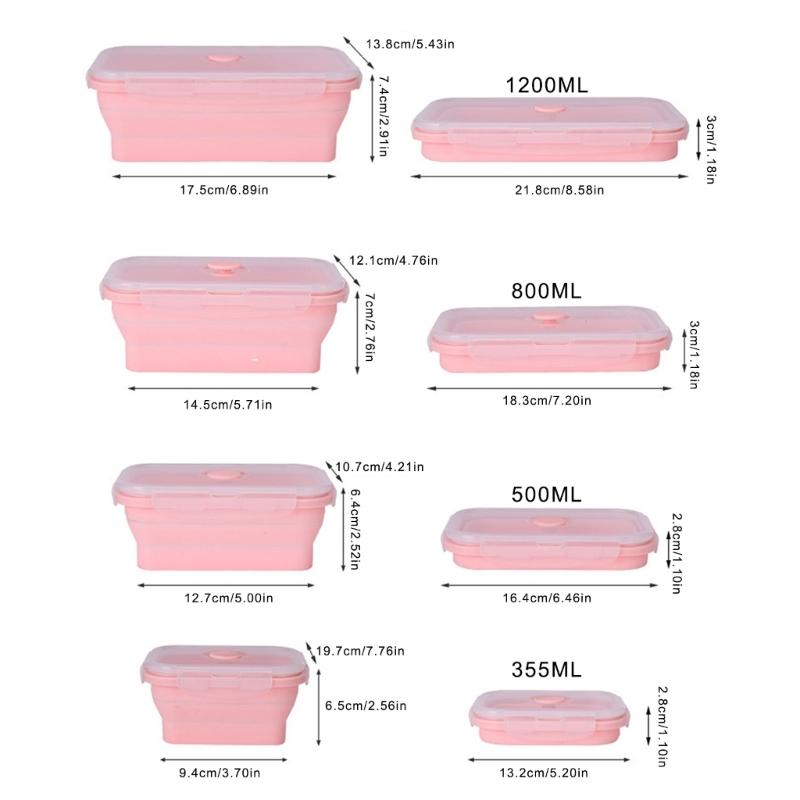 Food Container Microwave Safe Easy Space Saving Design for Kitchen Office Travel