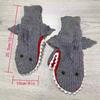 Funny Soft Thick Shark Knitted Gloves High Elasticity Cold Resistance Warm Gloves Cartoon Full Finger Gloves Unisex