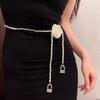 Camellia Flower Waist Chain Belt for Women - Elegant Dress & Jeans Accessory