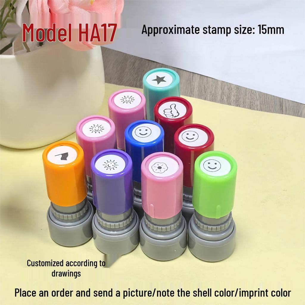 Custom Cartoon Teacher Stamp: Personalized Photo Stamps for Journals, Student Points, and Creative Logos with Q Version Avatars.