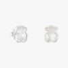 [TOUS] Silver Icon Color Mother-of-Pearl Bear 10mm Earrings 1004295300
