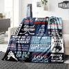 Hockey Quotes And Designs For Sports Enthusiasts Cozy Customize Your Name Soft Warm Cozy Versatile For Sofa Couch Office Bed Picnics For All Occasions