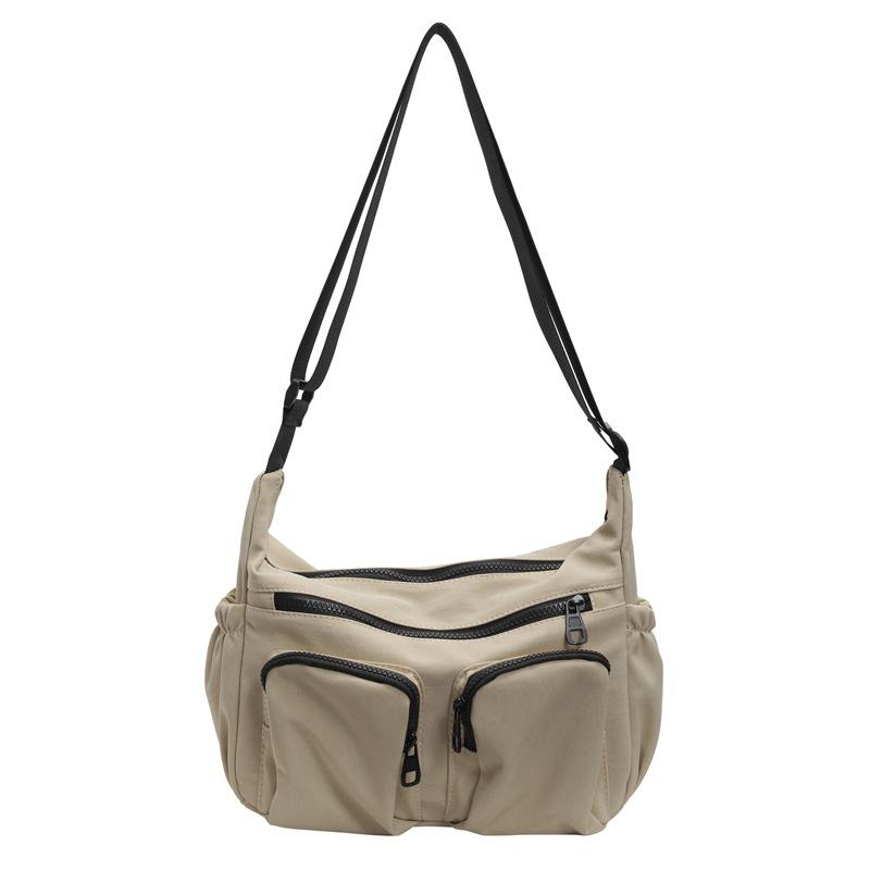 Korean Version of Casual Large-capacity Satchel Women's New Niche Versatile Single Shoulder Crossbody Dumpling Bag Tooling Style Boys Trendy Bag