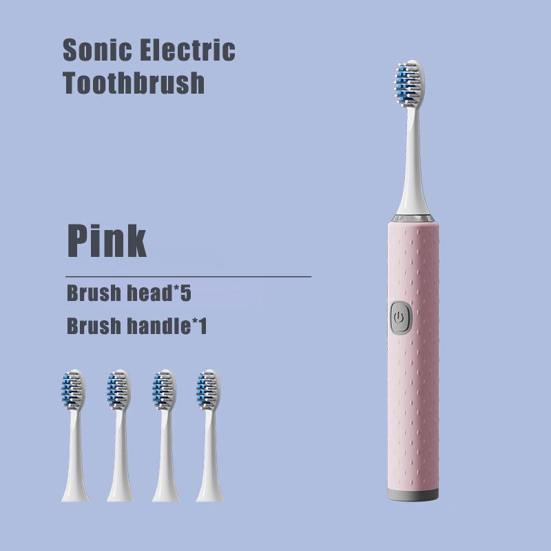 Elektrický zubní kartáček s měkkými štětinami DuPont kartáčková hlavice IPX7 Vodotěsný, bateriově napájený přenosný sonický zubní kartáček Specialized pro dospělé