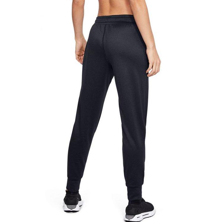 Under Armour High-Waisted Cross-Pocket Casual Sports Pants Women Bottoms Black 1351010-001