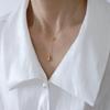 Exquisite Minimalist High-End Summer Teardrop Tassel Necklace - Clavicle Titanium Steel, Light Luxury, Fade-Resistant.