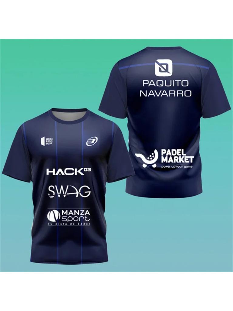 Fashion Men's 3D Print Tennis Sportswear T-Shirt Boutique Outdoor Badminton Table Tennis Training Clothes Summer Short-Sleeved Loose Tops