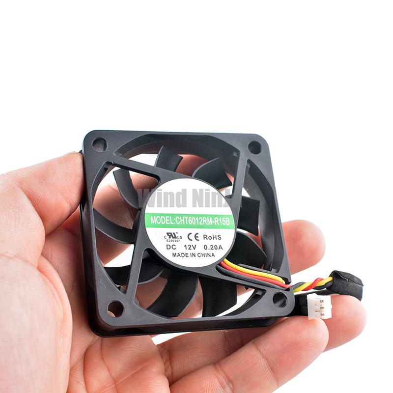 CHT6012RM-R15B 6cm 60mm Fan 60x60x15mm DC12V 0.20A 3pin Axial Fan Cooling Fan for Switch Power Supply
