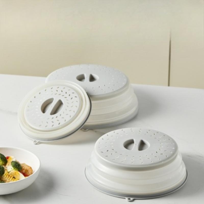 Reusable cooking cover, plastic folding microwave cover, food bowl cover, splash proof cover, dust-proof and heat-resistant food
