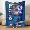 Chelsea Fc Football Player Personalized Name Blanket Gift Personalized Blanket Soft & Cozy Great for Couch Bedding Bed Home Decor All-Season Use