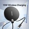 ESSAGER ES-WX15 Desktop Wireless Charger 15W Fast Charging Digital Display for Ios/Android Devices