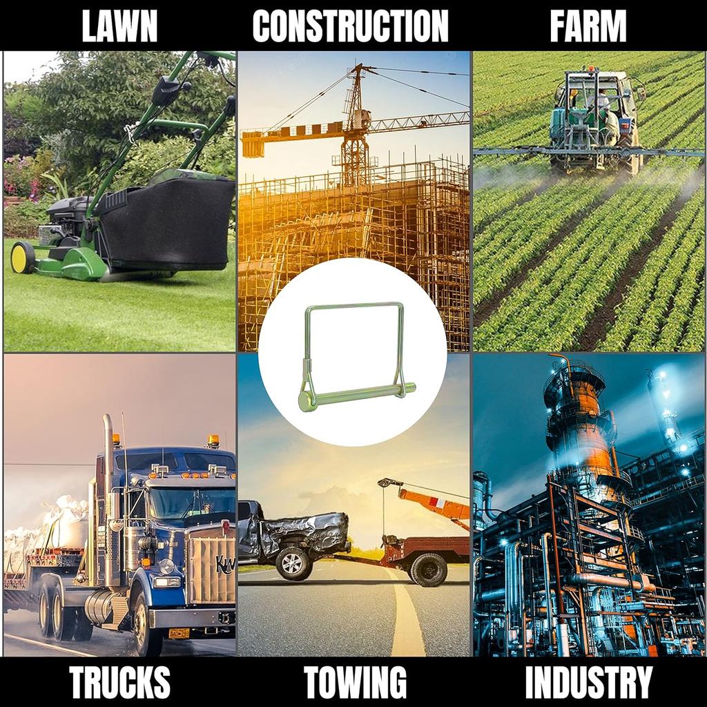 Pack of 10 Gold Trailer P – 2-3/4" X 1/4" (L X W) – Featuring PTO P, Lock P, Trailer Hitch P, and Shaft Locking Coupler P for Farm Trailers,