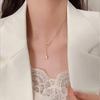 Elegant Gold-Plated Double Gourd Tassel Necklace for Women – Sparkly Clavicle Chain with Fu Lu Pendant