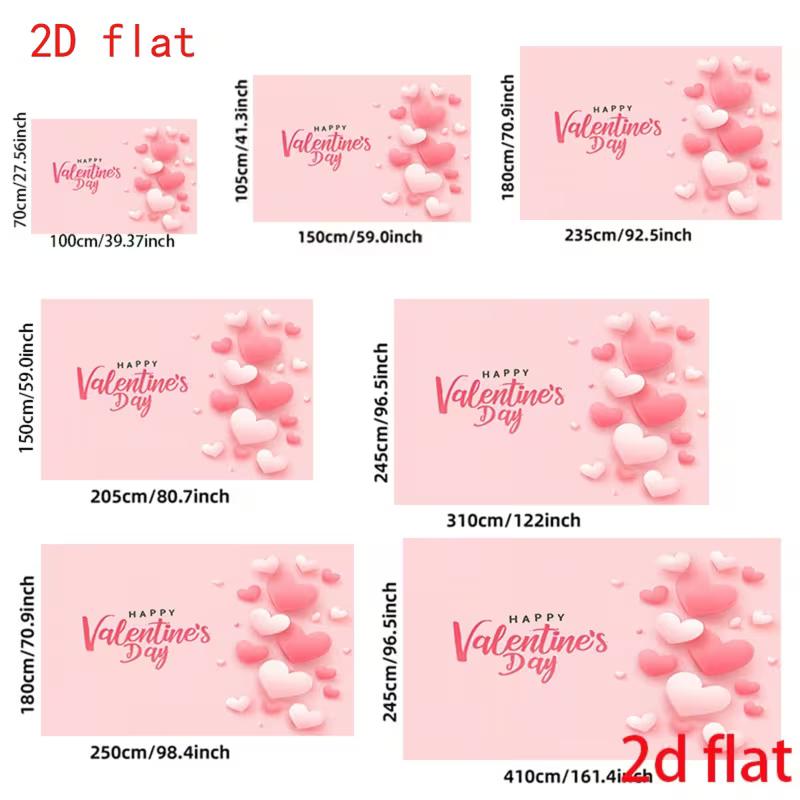 Soft Pink 2D Backdrop, Romantic Hearts Photo Background