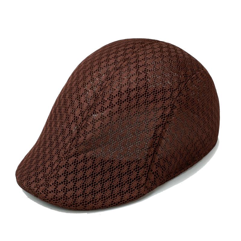 Summer Breathable Mesh Hollow Berets Hat For Men Convenient Spring Summer Beret Quick-drying Cap Retro Sun Newsboy Hats Painter