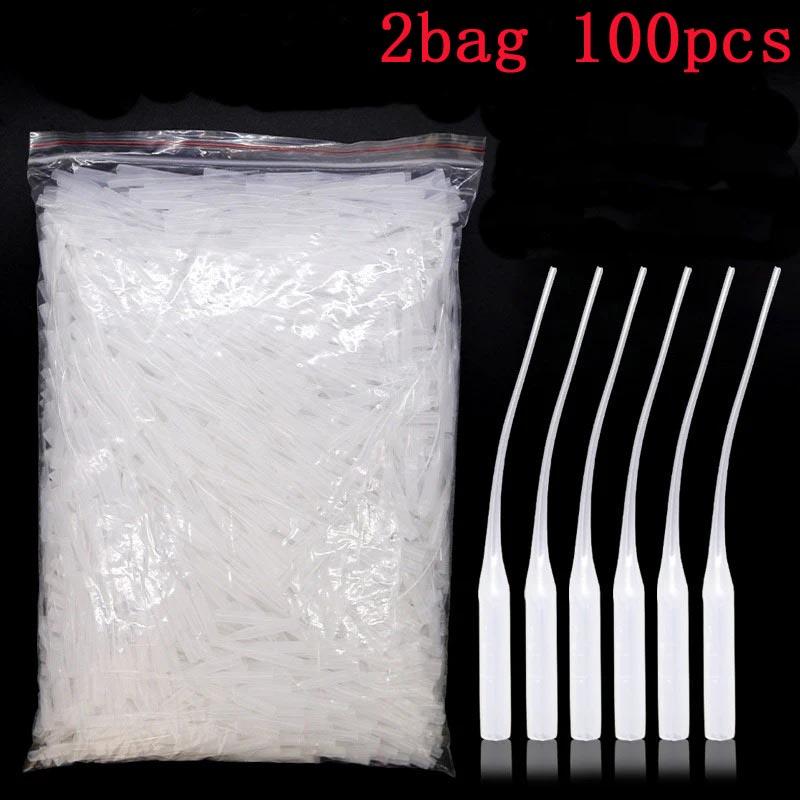 Glue Tips, 100pcs Plastic Glue Micro-Tips Glue Extender Precision CA Glue Applicator for Arts Crafts Hobby Projects Guitar